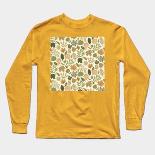 Ivory Fall Leaves Long Sleeve T-Shirt